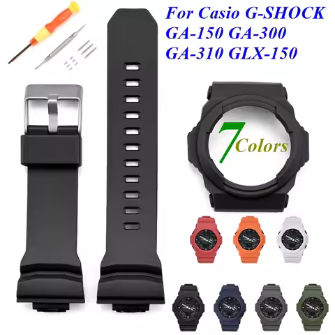 For CASIO G-SHOCK GA-110/150/200/201/300/310 GLX-150 Watch Strap Resin Bezel Frame Protector Bumper 