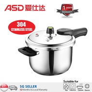 ASD 304 extra thick stainless steel pressure cooker/Up To 1 Year Warranty