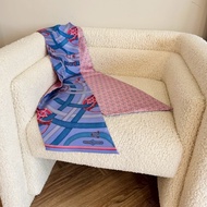 HERMES 愛馬仕 紫粉色 Maxi Twilly CAVALCADOUR 馬形圍巾（全新未使用）