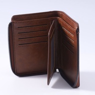 Dompet Lelaki Berbilang Fungsian Zip Kad Kredit Pemegang Kad Kredit Dompet Kulit Bergaya