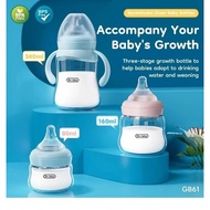 Dr.isla GB61 High Borosilicate Glass Milk Bottle 80ML 160ML 240ML Heat Resistant Glass Baby Milk Bot