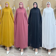 AJE ZAS NEW Abaya Set Hijab/ Set Dress/ Gamis Code ABAYA-18 Ceruty Babydoll Material By Ory AjeZas C