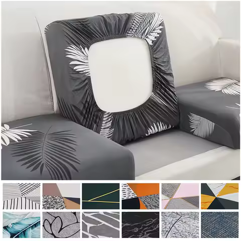 Floral Printed Sofa Seat Cushion Cover for Living Room Stretch Elastic Sofa Slipcover L Shape Corner
