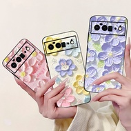 Case For Google Pixel 6 Pro Casing GLUOG G8VOU Silicone Cover Fashion Flower Soft Matte TPU Phone Ca