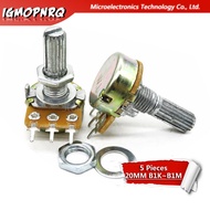 10pcs WH148 3PIN 20MM Single couplet potentiometer With Nuts B1K B2K B5K B10K B20K B50K B100K B250K 