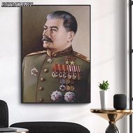 Lukisan kanvas potret Joseph Stalin, gambar dinding hiasan HD, gaya Skandinavia, sesuai untuk ruang 