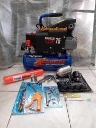 Kompresor Angin LAKONI IMOLA 75  Komplit &Spraygun &Selang&Airduster+Pentil