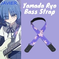 JAVIER Bocchi The Rock Guitar Strap, Flowers Adjustable Yamada Ryo Bass Strap, Cartoon Japanese Anim