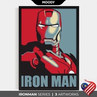 MOODY IRON MAN Framed Poster | Ironman Series Poster Frame | Wall Art Wall Decor | A4 A3 A2 A1 Poste