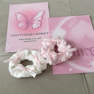Mocorie - Calliope Ribbon Scrunchie Coquette Scrunchie Coquette Bow Hair Tie Pink Coquette Scrunchie