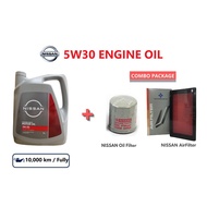 NISSAN SET - FULLY 5W30 + OIL FILTER + AIR FILTER (Almera / Livina / Latio / Sylphy) 5W-30 ENGINE OI