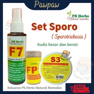 Pawpaw PS Herbs Herb Ubat Set Sporo Kucing Spray F7 Cat Serbuk FP1 Cream Krim S3 untuk Ubat Kudis Ku