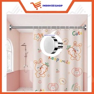 Premium Stainless Steel Flexible Shower Curtain Pole 125 - 220cm Shower Curtain Rod