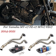 MT-07 FZ-07 Yoshimura R11 Motorcycle Full Exhaust System Slip-on Pipe For Yamaha MT07 FZ07 2014-2021
