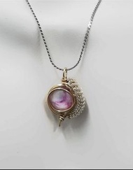 流體酒精畫X 金屬繞線吊墜首飾-CA04（全人手手工製作）