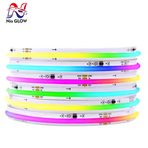WS2811 IC COB SPI Color Addressable LED Strip Light 12V/24V 576/720 LEDs RGBIC WS2811 Flexible FOB w