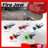 EXP FIRE JAW JUMP FROG 26MM 7G Thailand Wood Jump Frog Fishing Lure, Expert Snakehead Hunter Haruan/Bujuk