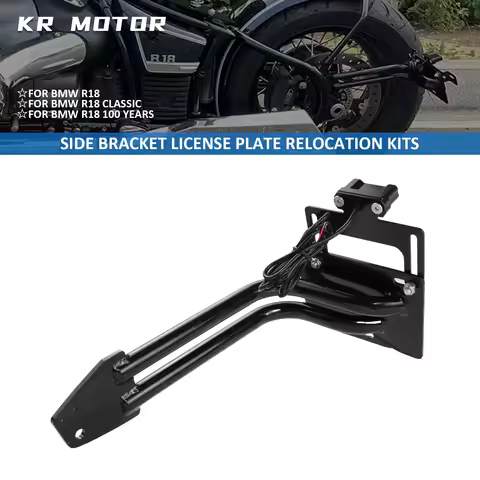 Motorcycle Side Bracket License Plate Relocation Kits Rock Bob Style Fits For BMW R18 R18 100 Years 