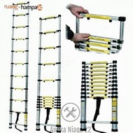 Aneka - 4.1M Telescopic Aluminum Folding Ladder Single Telescopic Ladder 4.1 M An22