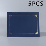 5pcs Certificate Folder Paper Certificate Cover Graduation Season Certificate Cover