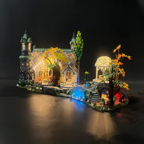 BYB LED Light Kit For LEGO 10316 The Lord of The Rings: Rivendell Building Blocks Decorative Lamp (N
