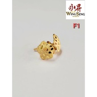【Ins Style】 Wing Sing 916 Gold Flower Budget Earrings / Subang Paku Emas 916 Bajet