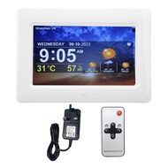 WIFI 7 Inch Digital Clock 5 Sets Alarm Reminders Weather Forecast Calendar with Remote Control Suppo