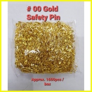 ✒ ◭ ๑ Safety Pin Gold / Perdibles / Pardible  x box (sewing material)