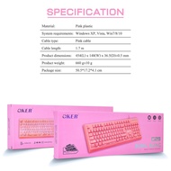 Keyboard Oker G29 Bling Model Pink