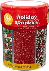 Food Items Sprinkle Mix, Traditional Christmas, 6-Cell