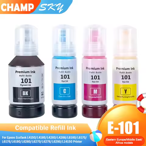 SKY 101 Premium Ink, T101 C13T03V Refill Ink For Epson L4150 L4160 L4260 L6160 L6170 L6176 L6190 L62