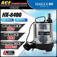 HAILEA Fish Pond Aquarium Submersible Pump 160W / 6000L/h Water Pump Stainless-Steel Body