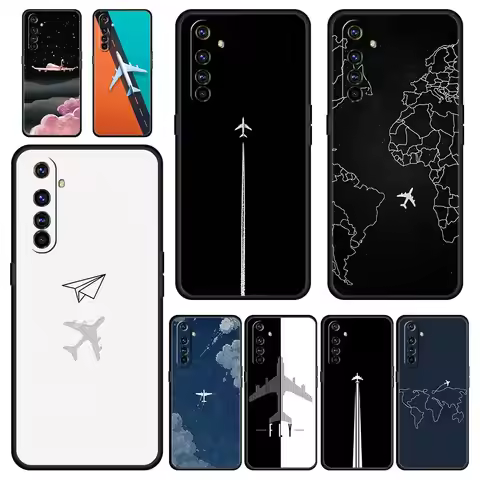 Aircraft Plane Airplane Phone Case For Realme 12 11 10 9 8 5G 7 6 GT5 GT3 GT2 Pro Plus C21 C11 C25 C