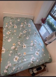IKEA Queen Size Bed Frame (White) with Mattress 床架 + 床褥