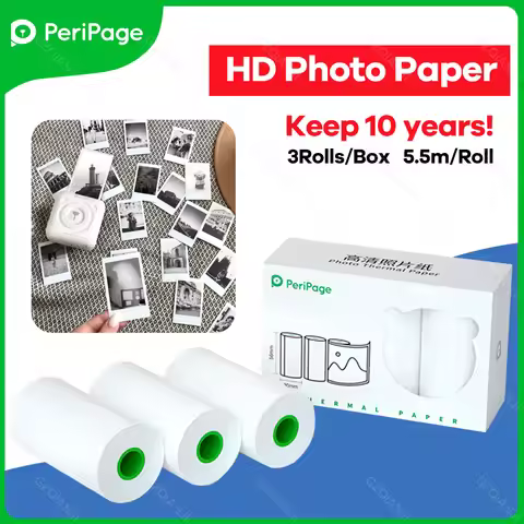 Peripage Official A6 Photo Thermal Printer Paper Label Sticker NO-BPA Keep 2/10 Years Paper Rolls fo
