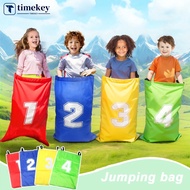 TIMEKEY 4Pcs Outdoor Sports Props Kangaroo Jumping Bag Sack Race Games Parent-child Interactive Sens