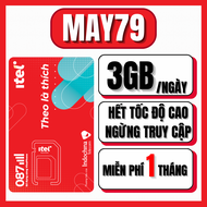 SIM ITEL Vinaphone Miễn phí tháng đầu  TẶNG 3GB/NGÀY DATA TỐC ĐỘ CAO Xem Video không tốn Data MAY35 