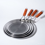 Grill Pan Frying Pan Korean Style Foldable Outdoor Cassette Stove Camping Non-Stick Stainless Steel 