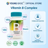 【NEW LOOK】9YOUNG-BASIC Vitamin B Complex, 1 Botol 100 tablet, Supplement B1, B2, B6, B12, Niacin，Bio