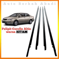 Corolla Altis black side glass seam 2001-2006 Corolla Altis black side outer glass/list 2001-2006