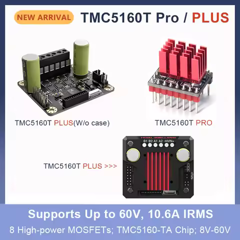 BIGTREETECH TMC5160T Plus TMC5160T Pro 60V High Power Speed Stealthy Stepper Motor Driver for Octopu