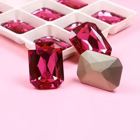 Big Glass K9 Octagon Strass Size 18*27mm Pointed Back Rhinestones Crystal Glitter Loose Diamond 3D G