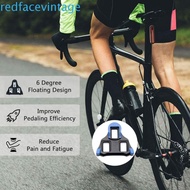 REDFACEVINTAGE Bike Pedals Cleats, Pedals Plate Clip 0/2/6 Degrees Cycling Shoes Cleat, Anti-Slip Cl