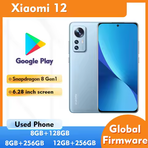 Xiaomi 12 5G 128GB 256GB ROM 6.28inch 419ppi 1100nits 4500mAh charging 67W Android used phone