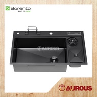 SORENTO KOREA MODERN STYLE STAINLESS STEEL 304 MULTIFUNCTIONAL KITCHEN SINK WITH ACCESSORIES & TAP (