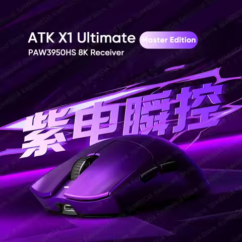 ATK X1 Ultra X1 Pro Max X1 Ultimate NeaLink Gaming Mouse PAW3950 8K 42000DPI BT 2.4G Wired Ergonomic