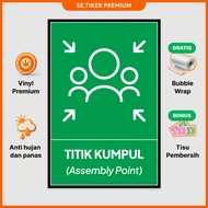 Assembly Point Stickers - Assembly Point - Gathering Point Signs - Gathering Point Stickers - Waterp