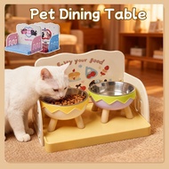 Pet Dining Table Pet Bowl Rack Leak-proof Adjustable Dining Table Food Tray Pet Supplies