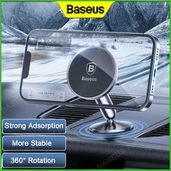Baseus แท่นยึดโทรศัพท์ในรถยนต์แบบแม่เหล็กแท่นยึดโทรศัพท์ในรถยนต์แบบตั้งบนกระดานหมุนได้360องศามี GPS ใช้ได้กับ IPhone Xiaomi