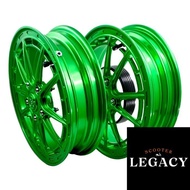 1O1 Factory WRE Green Front & Rear Vespa Sprint Prima GTS Rims